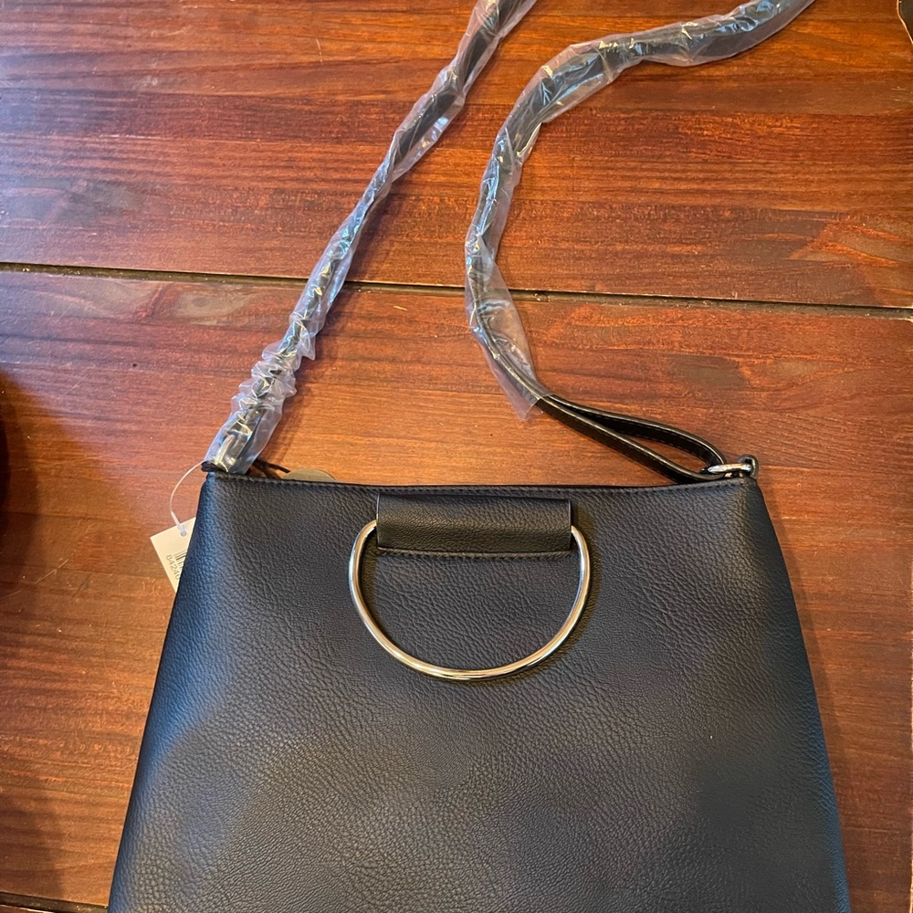 High Voltage Cross Body Satchel-with silver hardware and Silver lighting Bolts! - Picture 3 of 6